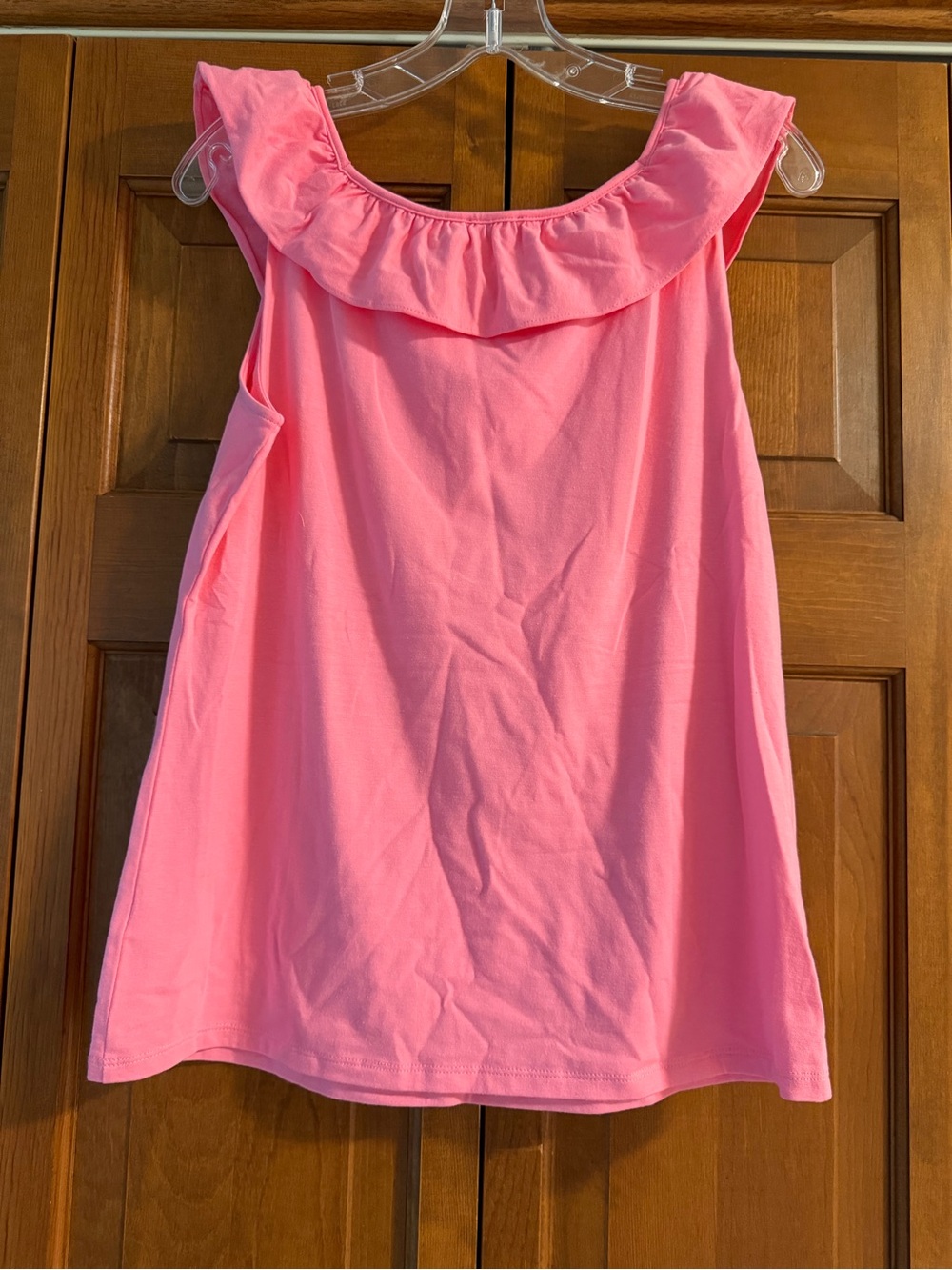 Talbots Pink Ruffle Neck Tank Top - Picture 3 of 4